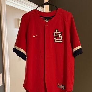 Nike Red Baseball Jersey with Team Logo
